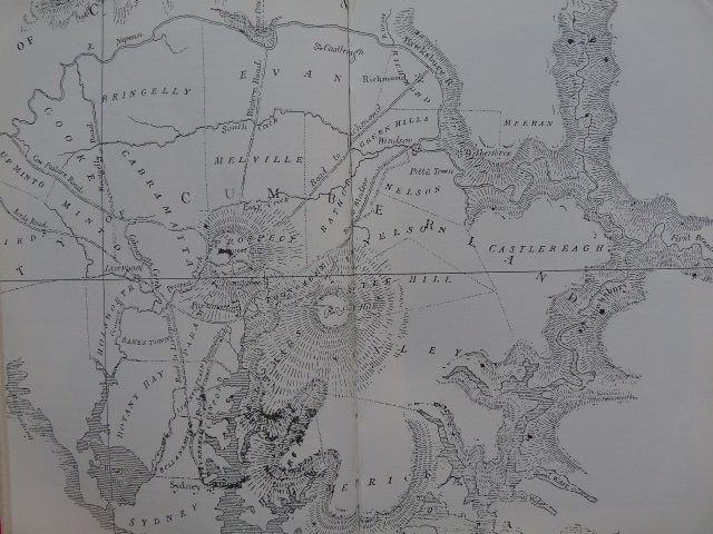 Early map of settlements around Sydney